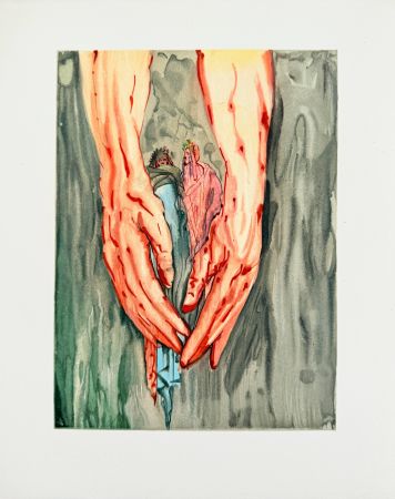 木版 Dali - The Inferno, Canto 16 - The Mount of Geryon