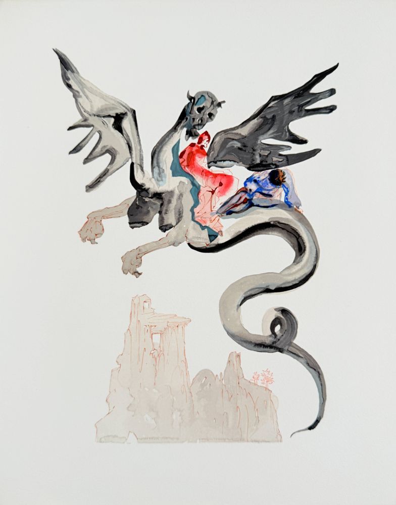 木版 Dali - The Inferno, Canto 17 - The Usurers