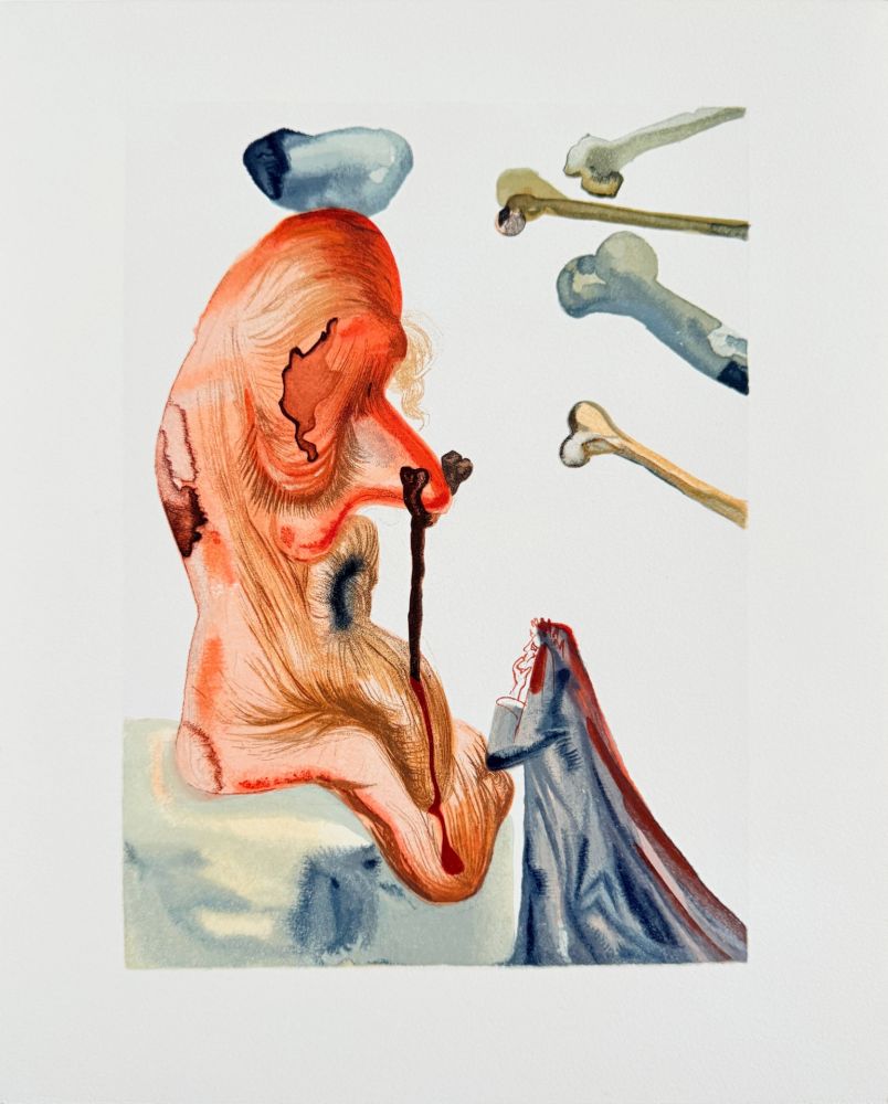木版 Dali - The Inferno, Canto 18  - Les Trompeurs