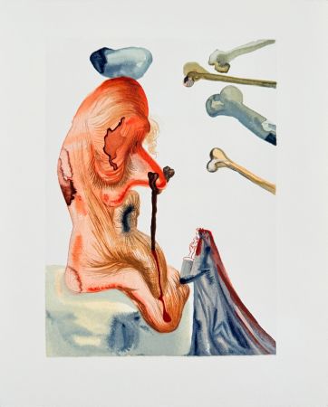 木版 Dali - The Inferno, Canto 18  - Les Trompeurs