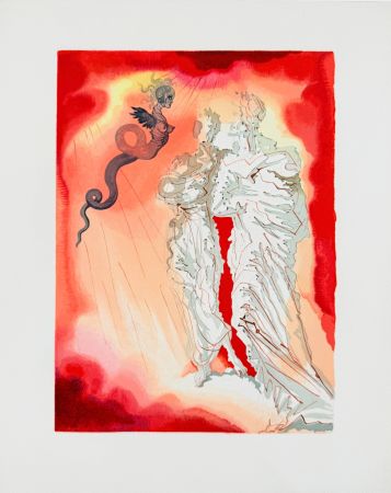 木版 Dali - The Inferno, Canto 21 - Le Diable noir