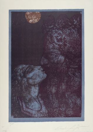 リトグラフ Fuchs - The Kiss, Samson and Delilah, 1967 - Hand-signed