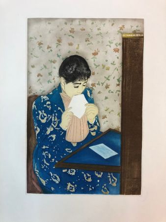 エッチング Cassatt - The letter