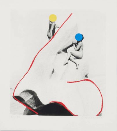 リトグラフ Baldessari - The life and opinions of Tristam Shandy 3 (Two Nude Women Perched on a Rock)
