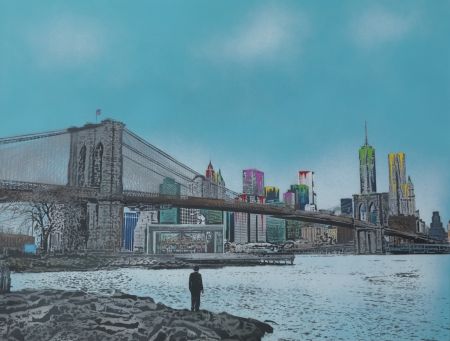 シルクスクリーン Walker - The Morning After – Brooklyn Bridge