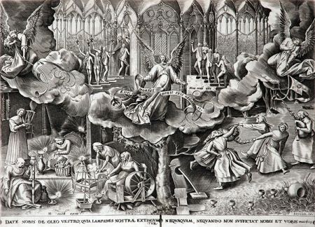 エッチング Brueghel - The Parable of the Wise & Foolish Virgins