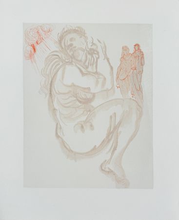 木版 Dali - The Purgatory, Canto 19 - Dante's Dream
