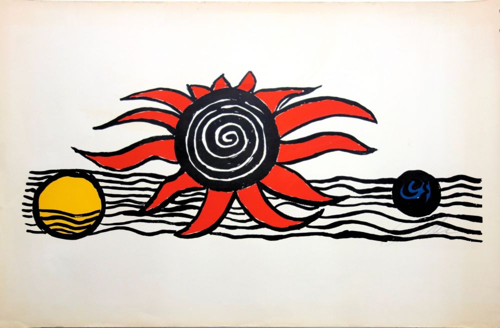 リトグラフ Calder - The red sun