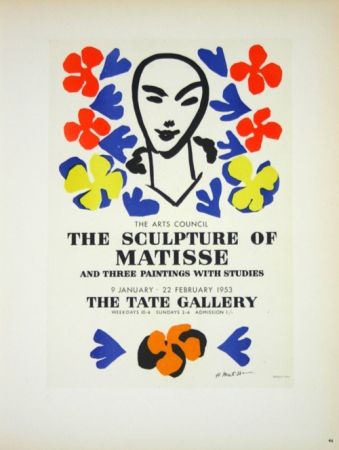 リトグラフ Matisse - The Sculpture of Matisse  Tate Galerie 1953