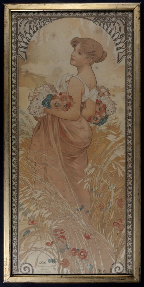 リトグラフ Mucha - The Seasons : Summer, 1900