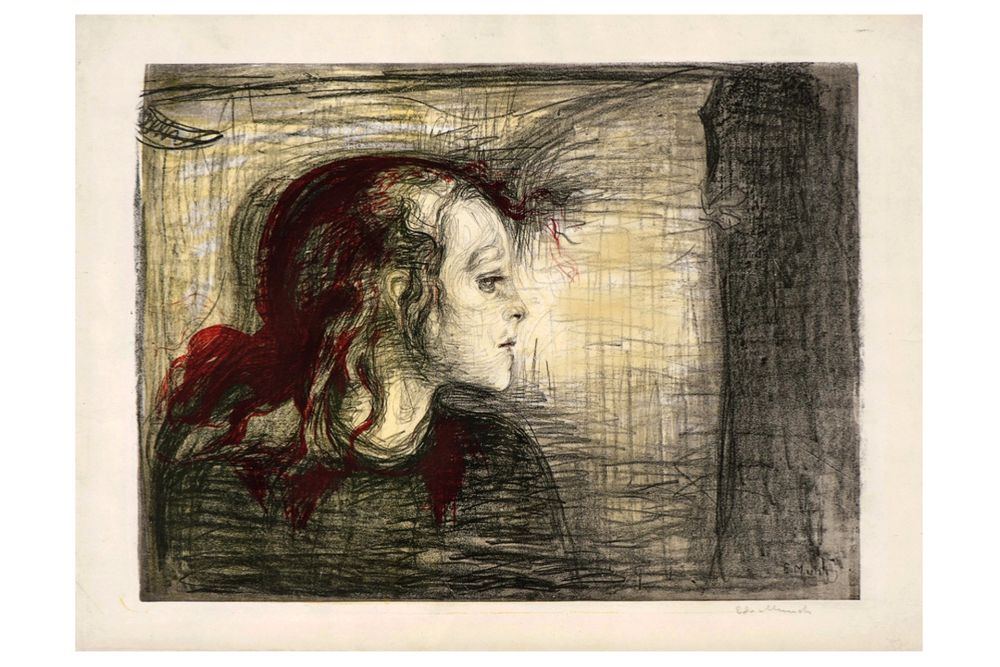 リトグラフ Munch - The sick child (First Version)