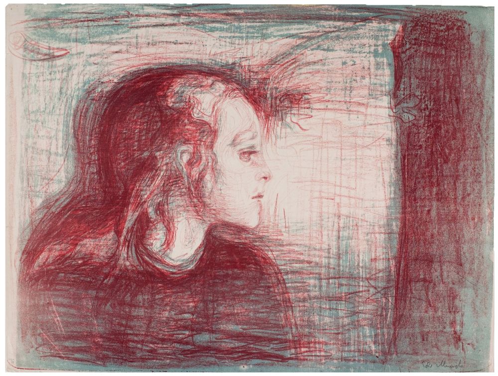 リトグラフ Munch - The sick child (Second Version)