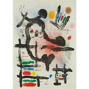 リトグラフ Miró - The Slingshot Bird