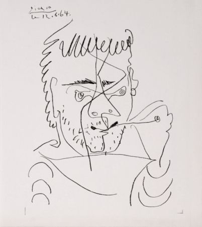 リトグラフ Picasso - The Smoker, Daniel Henri Kahnweiler
