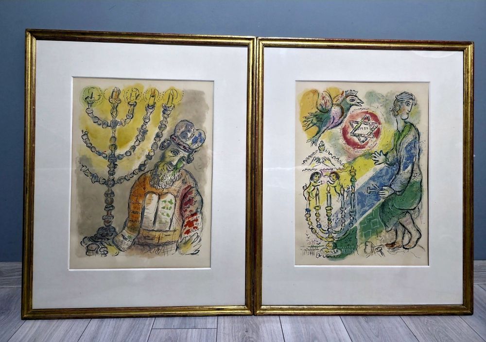 リトグラフ Chagall - The Story of Exodus- 2 Plates 