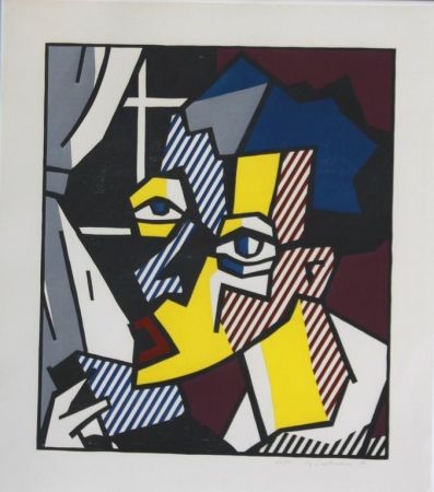 木版 Lichtenstein - The Student
