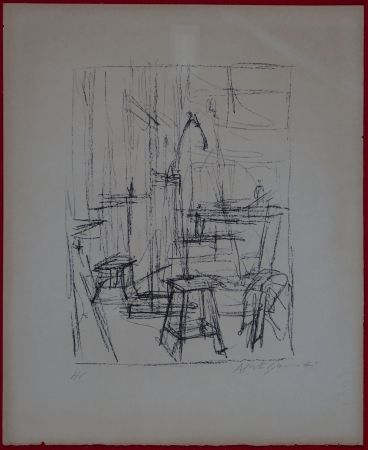 リトグラフ Giacometti - The Studio with Head of Horse (II)