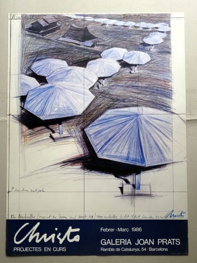 掲示 Christo - The umbrelas - Joan Prats Signed