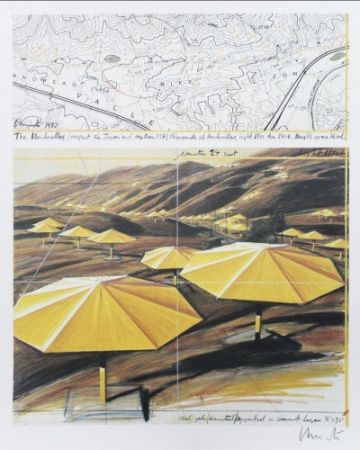 多数の Christo - The Umbrellas
