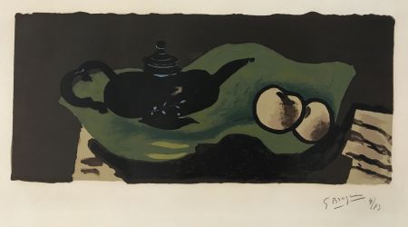 リトグラフ Braque - Theiere et Pommes (Teapot and Apples)
