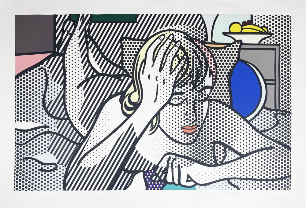 シルクスクリーン Lichtenstein - Thinking Nude