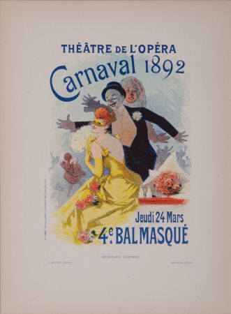 リトグラフ Cheret - Théâtre de l'Opéra : Carnaval 1892, 1896