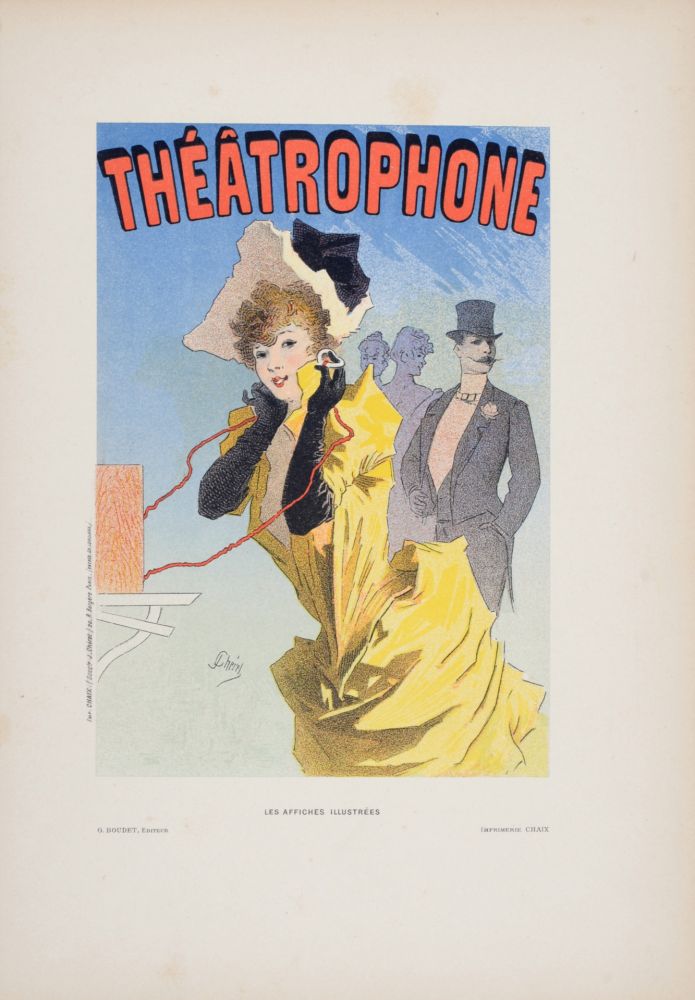 リトグラフ Cheret - Théâtrophone, 1896