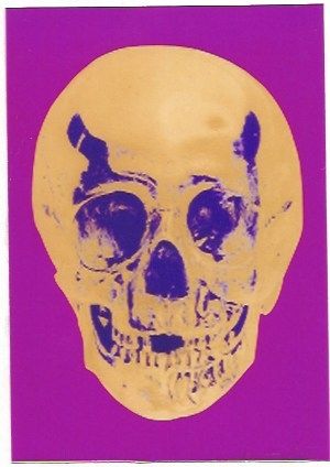 シルクスクリーン Hirst - Till Death do us Part - Long life Purple African Gold Purple Imperial Purple Skull