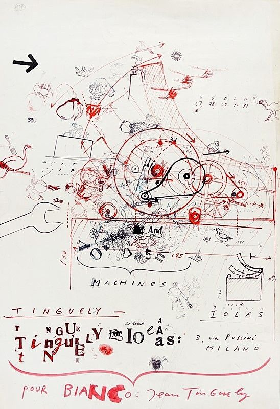 オフセット Tinguely - Tinguely - Galleria Iolas, 1966