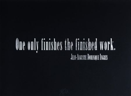 シルクスクリーン Kosuth - Titled Quotation (for L.C.) from the portfolio of Leo Castelli's 90th Birthday