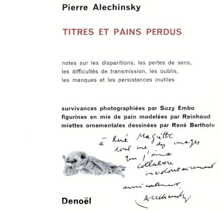 挿絵入り本 Alechinsky - Titres et Pains perdus