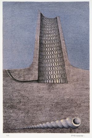 リトグラフ Subirachs - Torre de Babel
