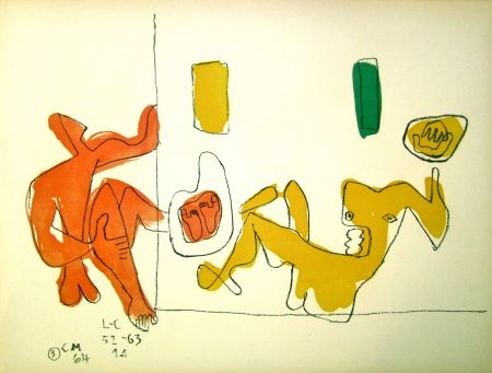 リトグラフ Le Corbusier - Touching their Feet