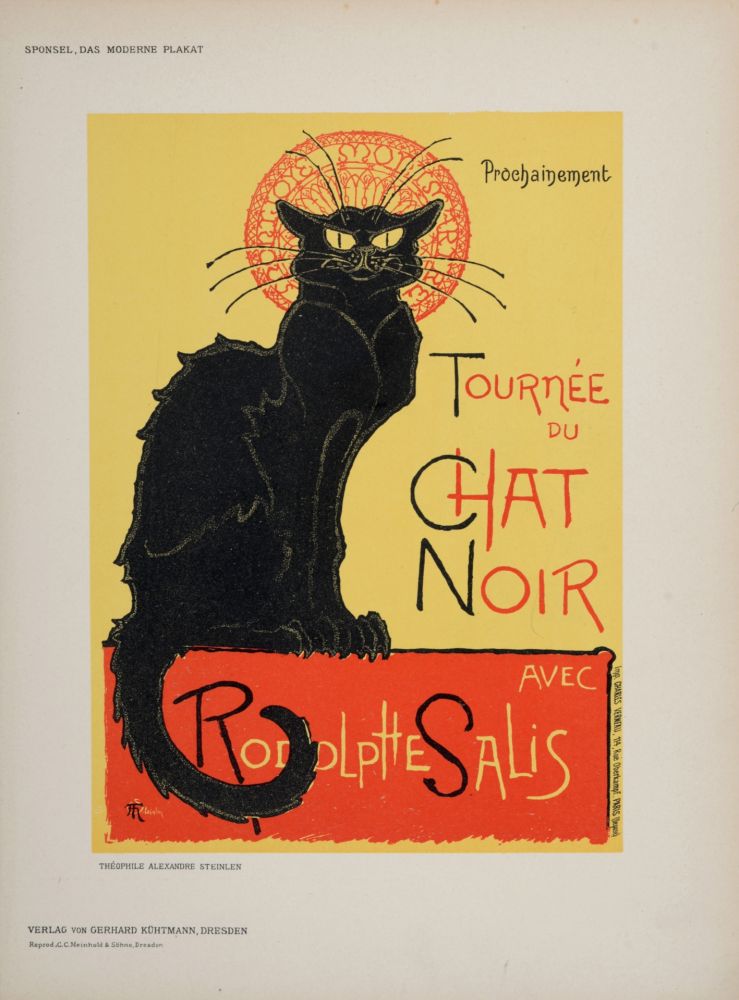 リトグラフ Steinlen - Tournée du Chat Noir, 1897