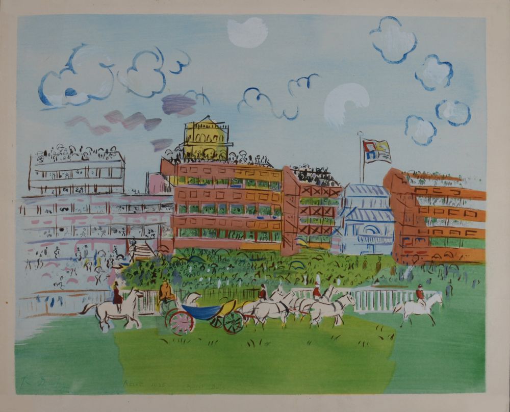 リトグラフ Dufy - Track at Ascot, c. 1952