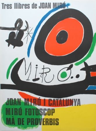 リトグラフ Miró - Tres llibres de Joan Miró