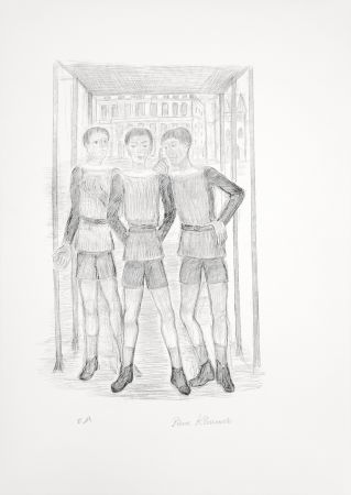 リトグラフ Klossowski - Trois garçons (la demande du pardon)