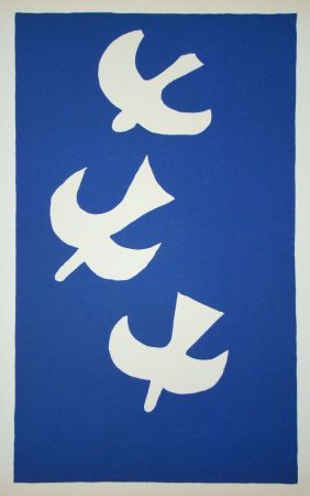 リトグラフ Braque - Trois Oiseaux