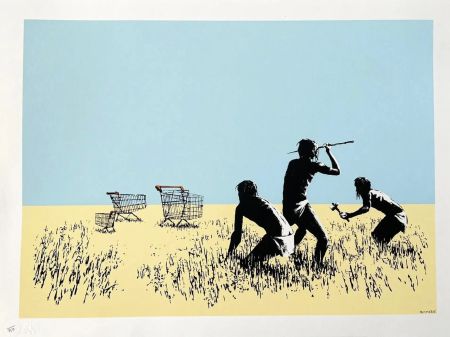 シルクスクリーン Banksy - Trolley Hunters
