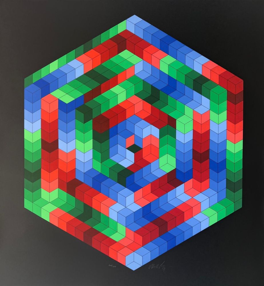 シルクスクリーン Vasarely - Tsiga 