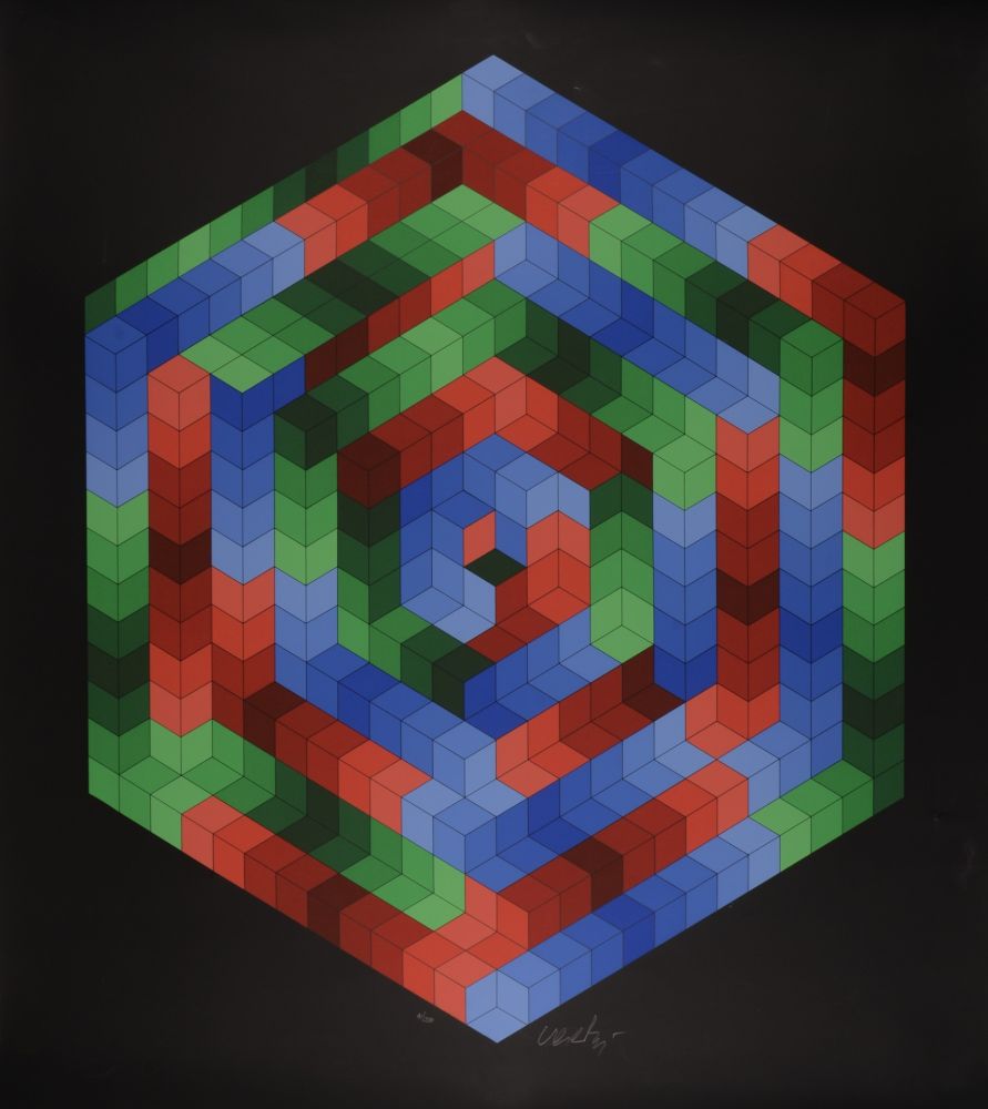 シルクスクリーン Vasarely - Tsiga, 1973 - Hand-signed