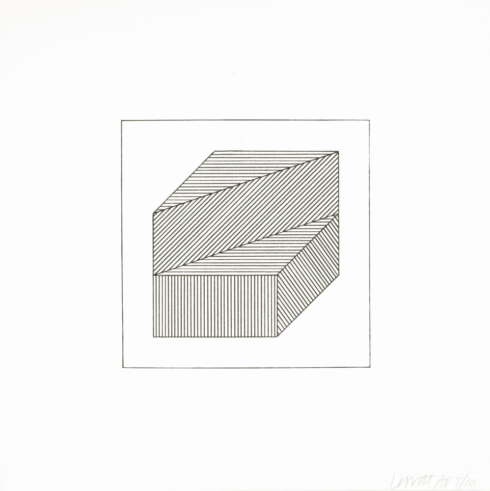 シルクスクリーン Lewitt - Twelve Forms Derived From a Cube 36