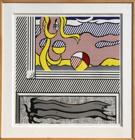 木版 Lichtenstein - Two Paintings: Beach Ball 