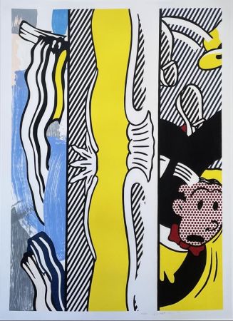 木版 Lichtenstein - Two Paintings: Dagwood from the Paintings Series