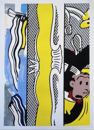 木版 Lichtenstein - Two Paintings: Dagwood from the Paintings series