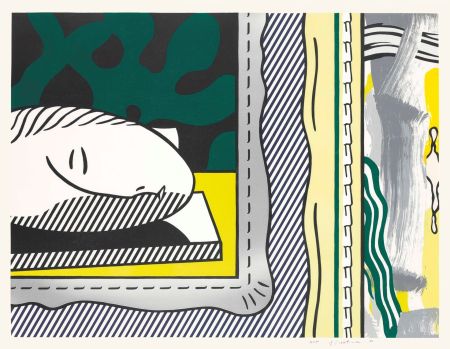木版 Lichtenstein - Two Paintings: Sleeping Muse