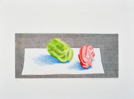 彫版 Hockney - Two Peppers