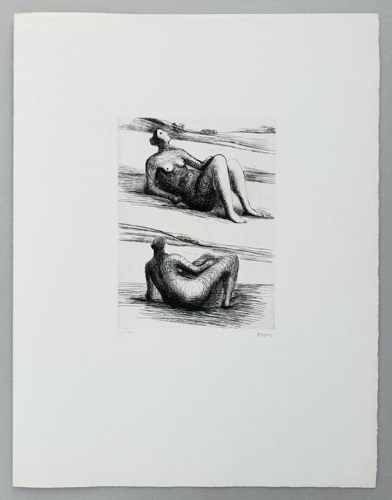 彫版 Moore - Two reclining figures