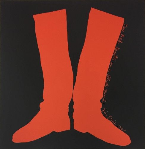 多数の Dine - Two Red Boots on a Black Ground,
