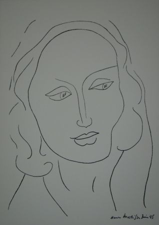 リトグラフ Matisse - Tête de Femme